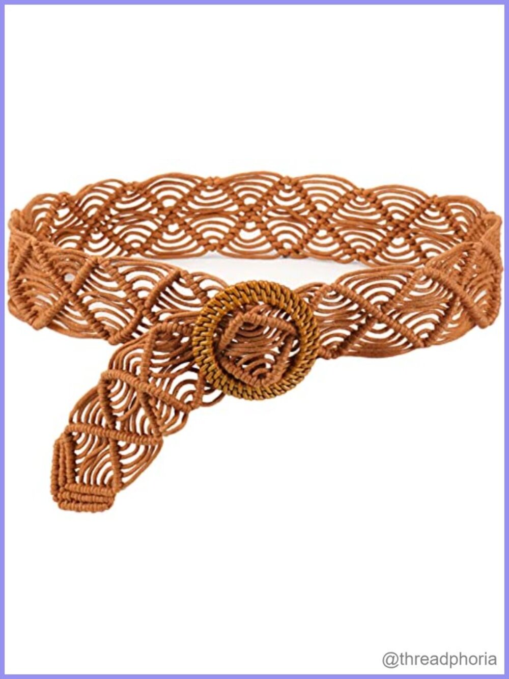 Braided Woven Boho Belt Women Waxed Rope Waist Belt for Dress